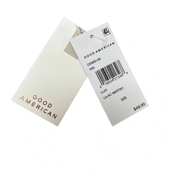 Good American Always Fits Good Waist Cheeky Bikini Bottoms Lilac Mist Purple NWT - Picture 11 of 12